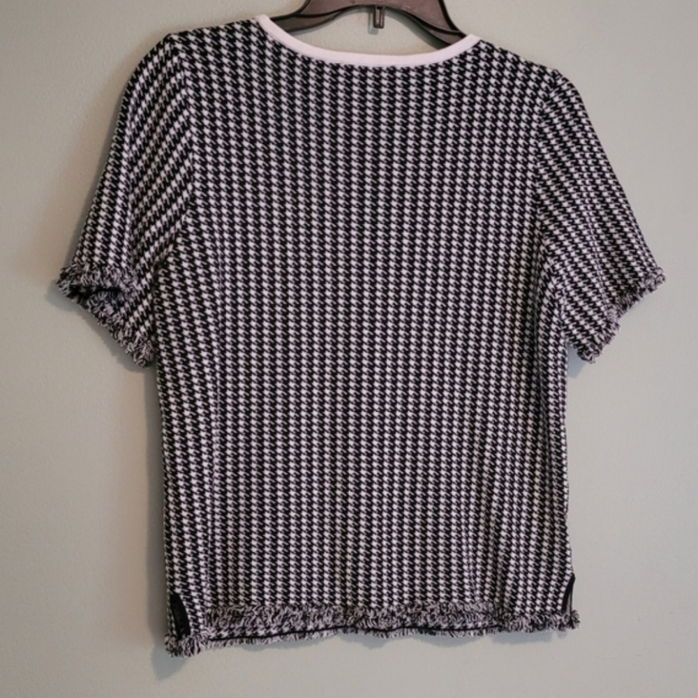 Ann Taylor Knit Frayed Hem Sweater Shirt - Picture 5 of 7